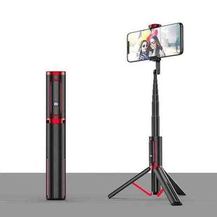 Bluetooth Selfie Stick with Tripod Multi-function Gimbal Mobile Phone Fill Light Live Support(Passion Red)