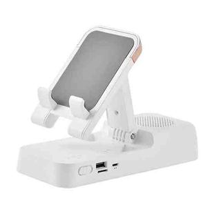 Multifunctional Desktop Stand For Mobile Phone And Tablet With Bluetooth Speaker(White)