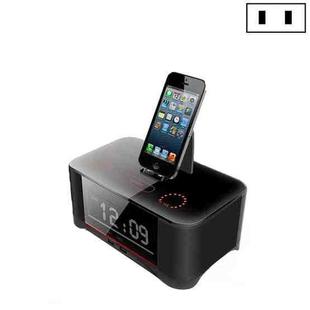 A8 Charging Base Audio NFC Bluetooth Speaker Alarm Clock, Specification: US Plug(Black)