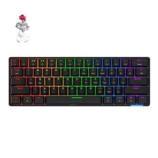STK61 61-Keys Full-Key Non-Punch Bluetooth Wired Dual Modes Mechanical Keyboard, Cable Length: 1.6m(Black Red Shaft)