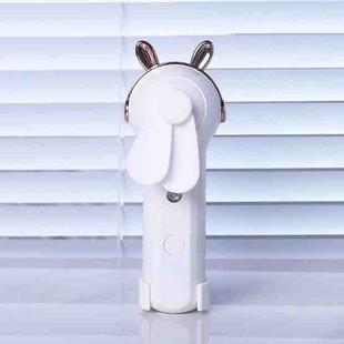Handheld Hydrating Device Chargeable Fan Mini USB Charging Spray Humidification Small Fan(M9 White Rabbit)