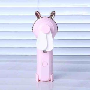 Handheld Hydrating Device Chargeable Fan Mini USB Charging Spray Humidification Small Fan(M9 Pink Rabbit)