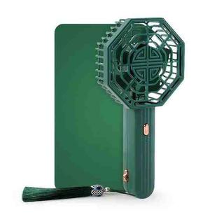 UP030 Mini Handheld Fan Retro Portable Silent Small Fan(Green)