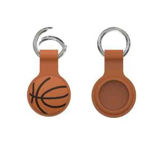 2 PCS Cartoon Basketball Anti-lost Silicone Protection Case Cover For AirTag(Brown)
