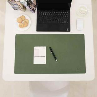 Double-Sided Leather Table Mat Waterproof Enlarged Mouse Keyboard Pad, Pattern: 8142 Dark Green