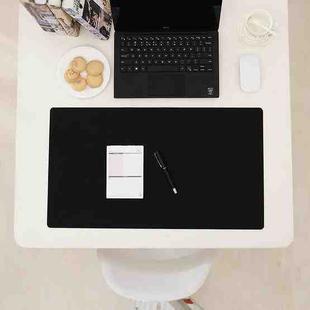 Double-Sided Leather Table Mat Waterproof Enlarged Mouse Keyboard Pad, Pattern: 8142 Black