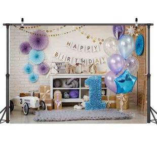 2.1m x 1.5m One Year Old Birthday Photography Background Cloth Birthday Party Decoration Photo Background(523)