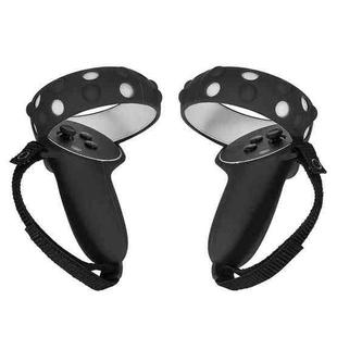 2 Sets GS092 Handle Controller Silicone Protective Cover Anti-Fall And Anti-Lost All-Inclusive Cover For Oculus Quest 2(Black)