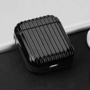 2 PCS GS011  Anti-fall Plastic Suitcase Shape Wireless Earphone Protective Case For Airpods1/2(Black)