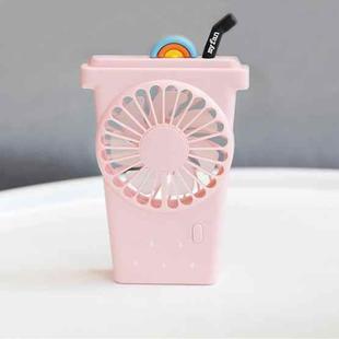 6791 Fruit Cup Type Portable Small Fan Three-Speed Wind USB Charging Fans(Pink)