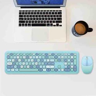 MOFii 666 110-Keys Color Lipstick Wireless Keyboard And Mouse Set Punk Keyboard Office Set(Blue)
