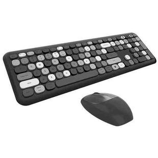 MOFii 666 110-Keys Color Lipstick Wireless Keyboard And Mouse Set Punk Keyboard Office Set( Black Gray)