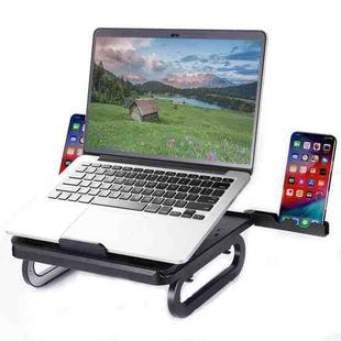 A23 Foldable Notebook Stand With 10-Speed Adjustment Computer Cooling Lifting Stand, Colour: Regular (Black)