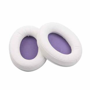 1 Pairs Headset Sponge Cover Ear Pad Leather Case For Kingston Cloud Silver II, Colour: White Splicing