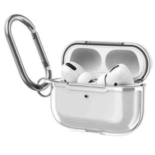 DDEHY668 Electroplated Transparent Silicone + PC Protective Cover For AirPods Pro(Transparent + Silver)