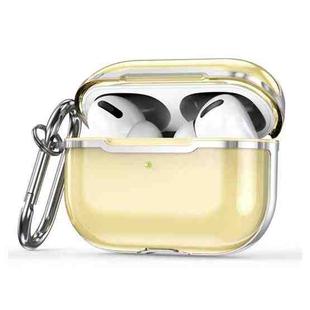 DDEHY668 Electroplated Transparent Silicone + PC Protective Cover For AirPods Pro(Transparent Gold + Silver)