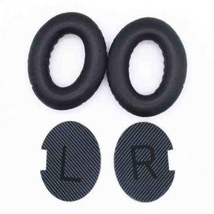 2 PCS Headset Lambskin Sponge Cover Earmuffs For Bose QC25 / QC15 / QC2 / QC35 / AE2i(Black+Black)
