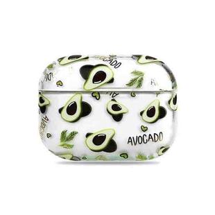 2 PCS Bronzing Wet Sticking Hard Shell Protective Case For AirPods Pro(Avocado)