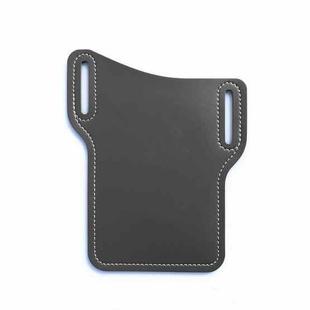 2 PCS Men PU Leather Outdoor Sports Waist Belt Hanging Mobile Phone Bag(Gray)