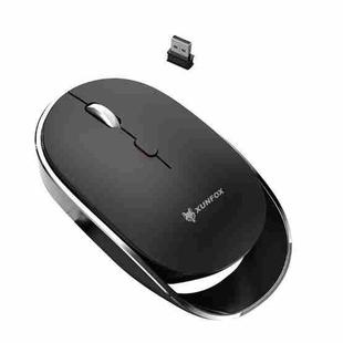 XUNSVFOX XYH60 1600 DPI 6-keys Charge Mute Wireless Mice, Colour: 2.4G+Bluetooth Black