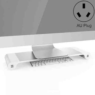 A0.1 Aluminum Computer Display Bracket Multi USB Charging Computer Increase Base, Colour: AU Plug