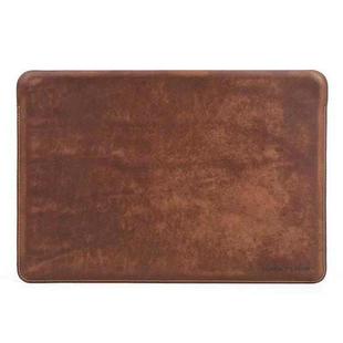 CONTACTS FAMILY CF2029  Horizontal Retro Crazy Horse Leather Laptop Linner Bag For MacBook Pro 15.4 inch A1707 & A1990(Brown)