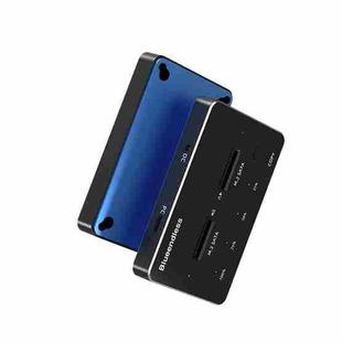 Blueendless M.2 Double Disk Mobile Hard Disk Base SATA / NVME Solid State Hard Disk Box, Colour: M.2 SATA (Gray + Blue)