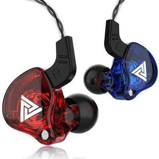 QKZ AK6 2 PCS  In-Ear 3.5mm Wired Subwoofer Sports Earphones(AK6-Blue+Red)