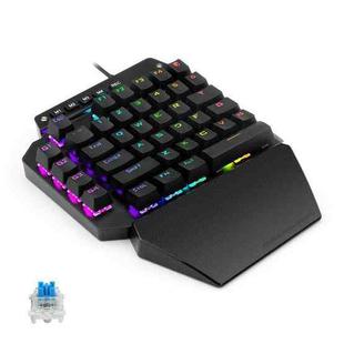 K700 44 Keys RGB Luminous Switchable Axis Gaming One-Handed Keyboard, Cable Length: 1m(Blue Shaft)