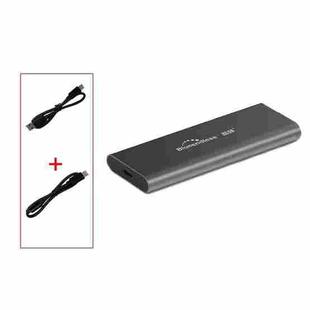 Blueendless M280N M.2 NVME Mobile Hard Disk Case USB3.1 Laptop Solid State Drive Box, Style: Gray Double Cable