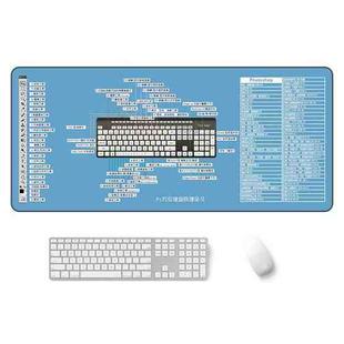 400x900x4mm Waterproof Non-Slip Heat Transfer Office Study Mouse Pad(PS Illustration)