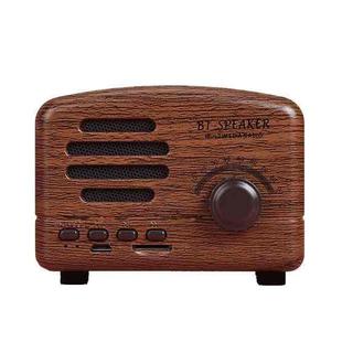 BT01 Retro Bluetooth Wireless Mini Speaker Portable Radio Support TF Card(Wood Grain)