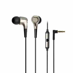 Edifier H230P In-Ear Subwoofer 3.5mm Wire-Controlled Sports Earphone With Microphone, Cable Length:1.3m(Black)