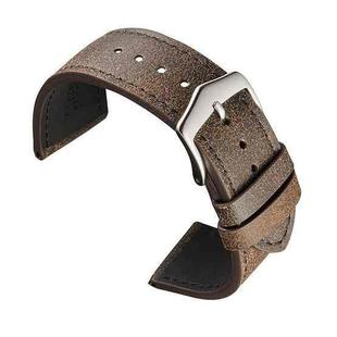 20mm Small Broken Texture Cowhide Strap Suitable For Huawei Watch(Deep Coffee)