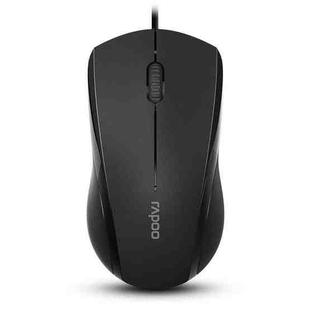 Rapoo N1600 1000 DPI 3 Keys Office Business Silent Wired Mouse, Cable Length: 1.5m(Black)