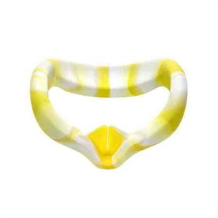 VR Silicone Eye Cover Anti-Sweat And Decontamination Color VR Goggles For Oculus Quest 2(White Yellow)