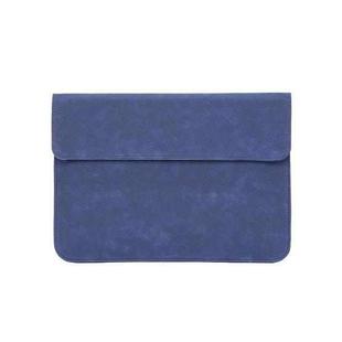 Horizontal Sheep Leather Laptop Bag For Macbook Air/ Pro 13.3 Inch A1466/A1369/A1502/A1425(Liner Bag (Dark Blue))