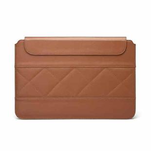 Microfiber Leather Thin And Light Notebook Liner Bag Computer Bag, Applicable Model: 11 inch -12 inch(Brown)