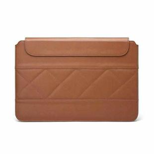 Microfiber Leather Thin And Light Notebook Liner Bag Computer Bag, Applicable Model: 14-15 inch(Brown)