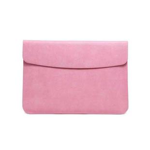 Horizontal Litchi Texture Laptop Bag Liner Bag For MacBook  11 Inch A1370 / 1465(Liner Bag Pink)