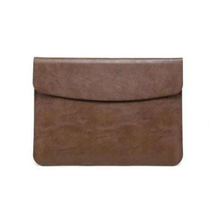 Horizontal Litchi Texture Laptop Bag Liner Bag For MacBook 12 Inch A1534(Liner Bag Brown)