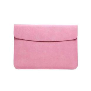 Horizontal Litchi Texture Laptop Bag Liner Bag For MacBook 15.4 Inch A1398(Liner Bag Pink)