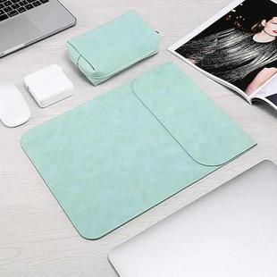 HL0008-014 Notebook Frosted Computer Bag Liner Bag + Power Supply Bag, Applicable Model: 11 inch(A1370/1465)( Fruit Green)