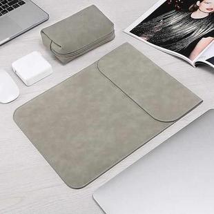HL0008-014 Notebook Frosted Computer Bag Liner Bag + Power Supply Bag, Applicable Model: 11 inch(A1370/1465)(Light Gray)