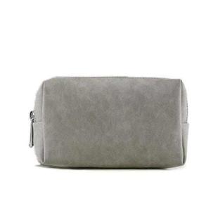 2 PCS  Portable Digital Accessory Leather Bag Single Layer Storage Bag, Colour: Sheepskin (Gray)