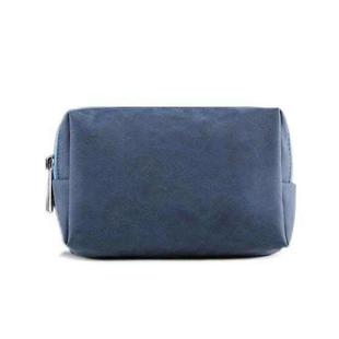 2 PCS  Portable Digital Accessory Leather Bag Single Layer Storage Bag, Colour: Sheepskin (Blue)