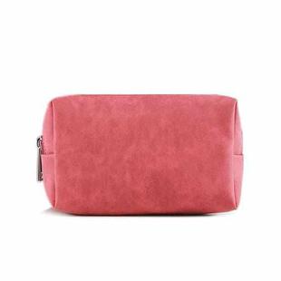 2 PCS  Portable Digital Accessory Leather Bag Single Layer Storage Bag, Colour: Sheepskin (Red)