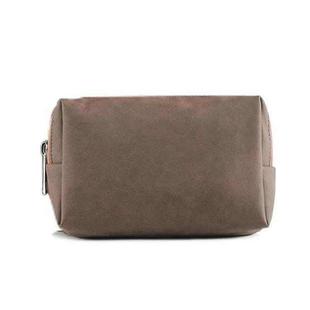 2 PCS  Portable Digital Accessory Leather Bag Single Layer Storage Bag, Colour: Sheepskin (Brown)