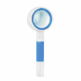 3 PCS Hand-Held Reading Magnifier Glass Lens Anti-Skid Handle Old Man Reading Repair Identification Magnifying Glass, Specification: 37mm 16 Times (Blue White)