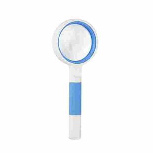 3 PCS Hand-Held Reading Magnifier Glass Lens Anti-Skid Handle Old Man Reading Repair Identification Magnifying Glass, Specification: 50mm 7 Times (Blue White)